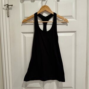 Lululemon black racerback tank top in good condition